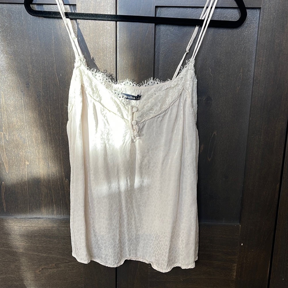 Abercrombie leopard print cream colored cami
